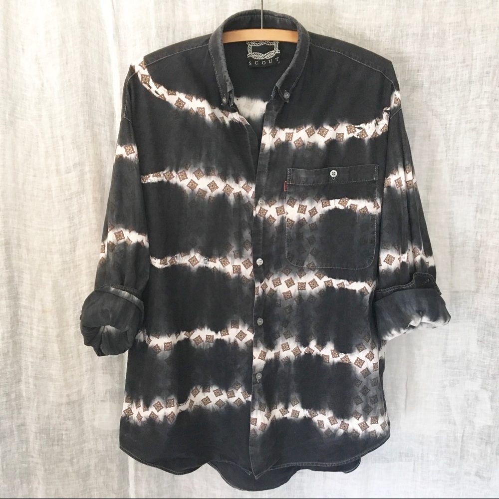 Vintage Overdyed Button Down Hand Dyed by Artisan